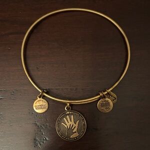 Alex and Ani Gold Charm Bangle